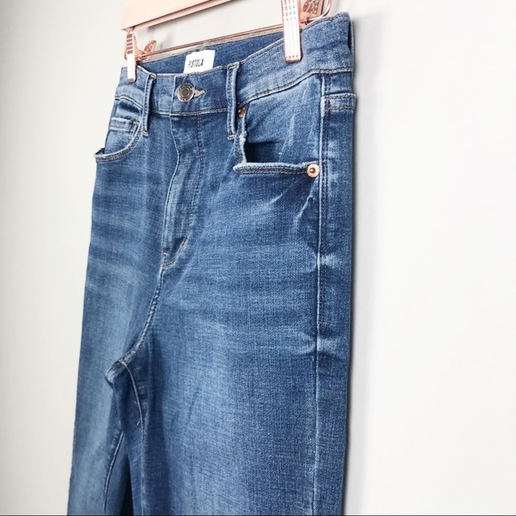 PISTOLA | High Rise Medium Wash Barely Boot Cut Jeans Denim Women’s Size 29 - Picture 2 of 9